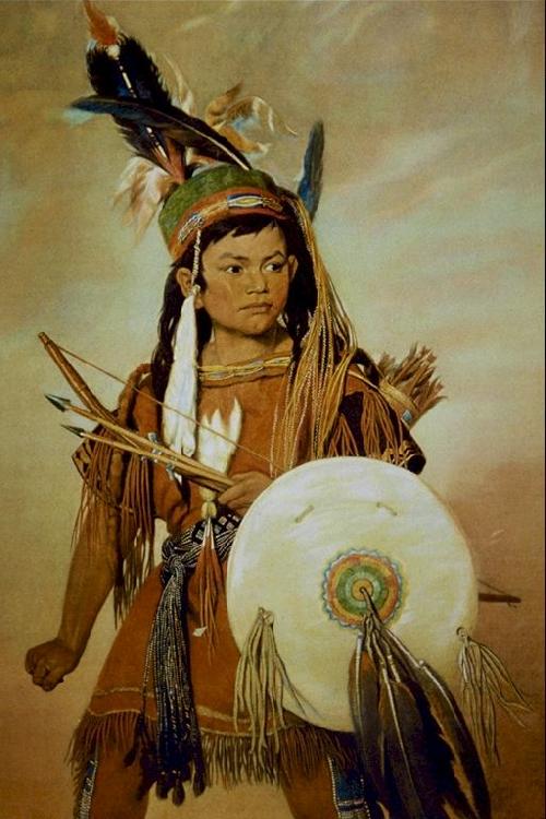 George Catlin Indian Boy Germany oil painting art